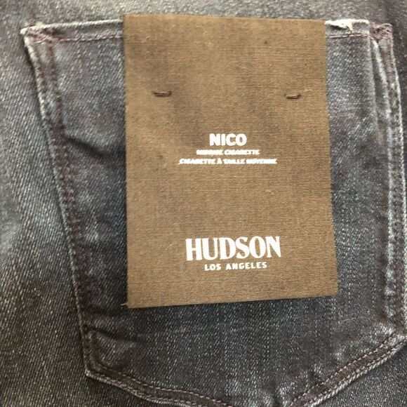 HUDSON - NWT - Sz 26 "Nico" Midrise Cigarette Jean/Grommet Detail in After Night - Picture 10 of 16